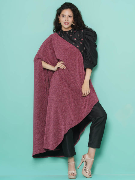 Pink And Black Kaftan Set-WRK112