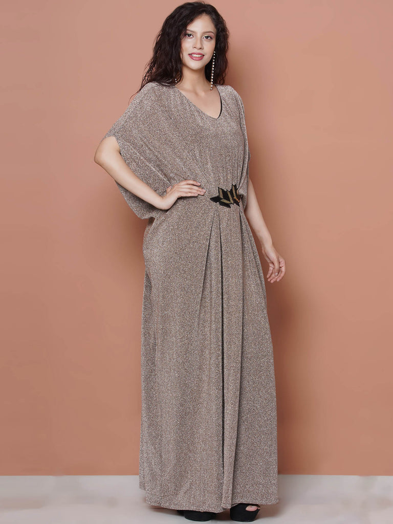 Buy Grey Lycra Ready-To-Wear Saree with Beadwork Blouse | Soch India -  SREVRTW106815B