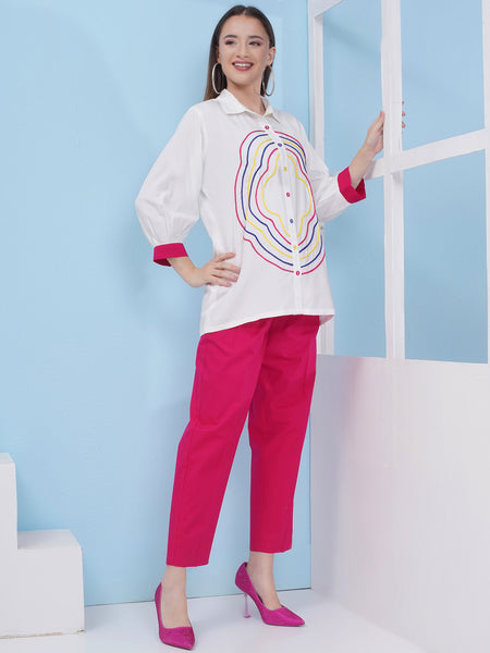 White Shirt with Pants-WRKS172