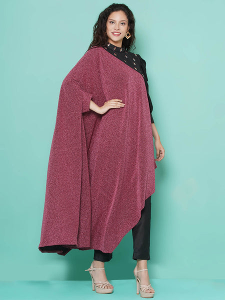 Pink And Black Kaftan Set-WRK112