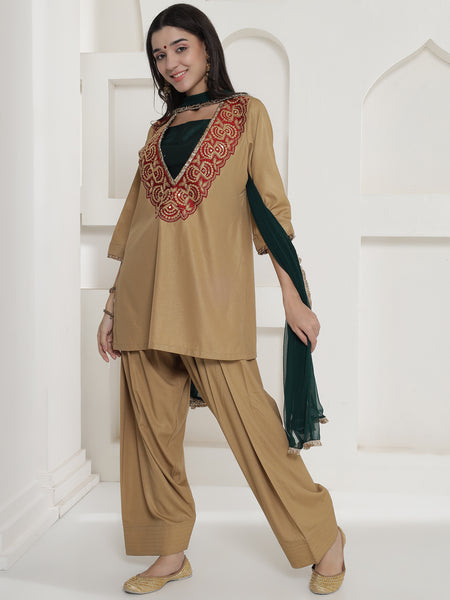 Sunehri Ada Farshi Salwaar Suit Set-WRS-12