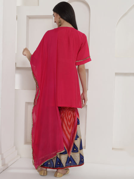 Rangriti Mirror Muslin Sharara Suit Set-WRS013