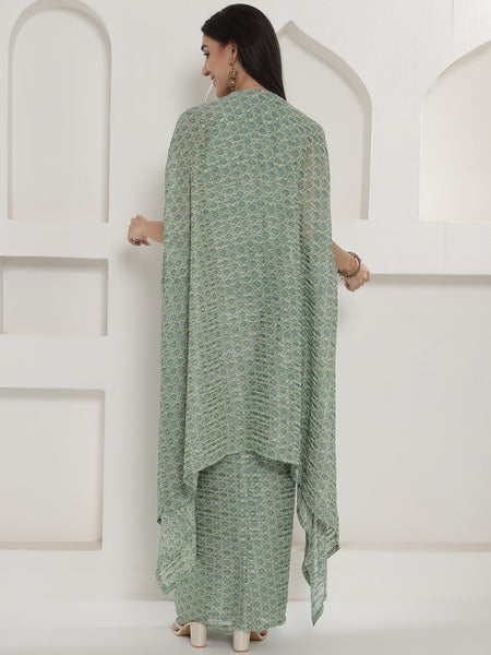 Vaidehi Kaudi-Kanchan Cape Set-WRKS251