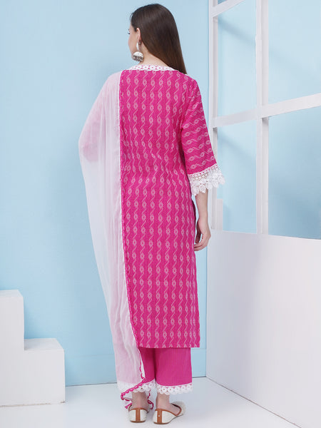 PinkCotton Kantha Suit with Dupatta-WRS005