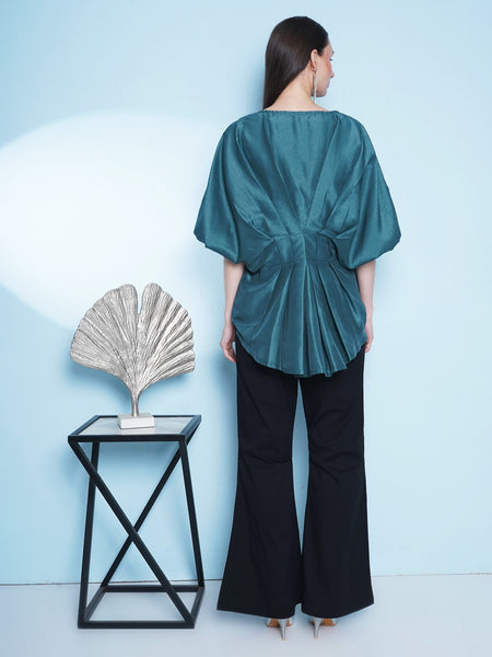 Teal Green hand Embellished 3 Pcs Set -WRKS152