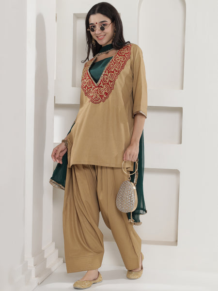 Sunehri Ada Farshi Salwaar Suit Set-WRS-12