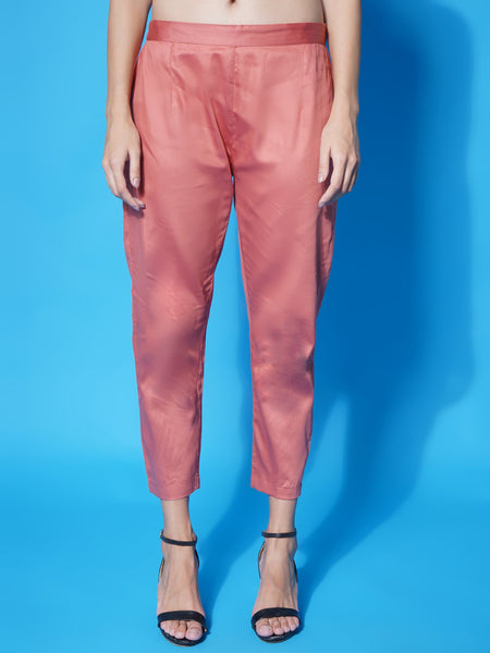 Copper Hand Embellished Cotton Silk Coord Set -WRKS120