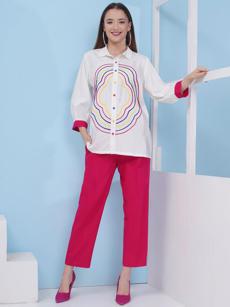 White Shirt with Pants-WRKS172