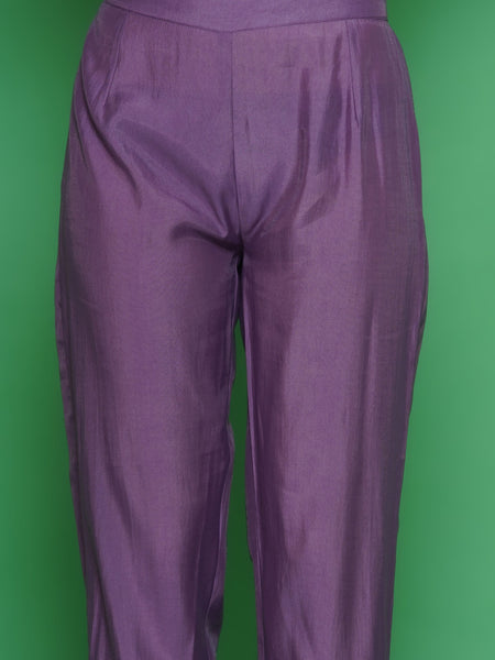 Mauve Hand Embellished Drape Set-WRKS129M