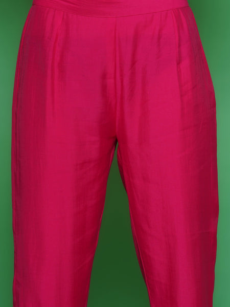 Pink Hand Embellished Muslin Set-WRKS133