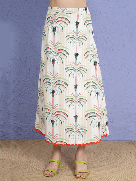 Palm Breeze Poplin Skirt and Top-wrks267