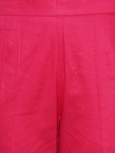 Pink Cotton Silk Coord Set-WRKS110