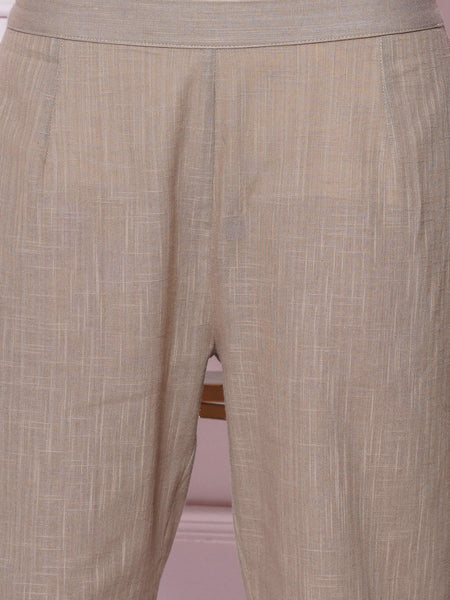 Brown Cotton Coord Set-WRKS157