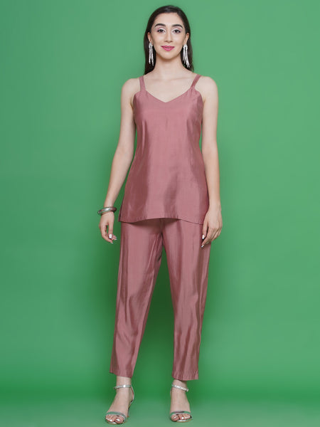 Rose Gold Set with Hand Embellished Jacket-WRKS128R