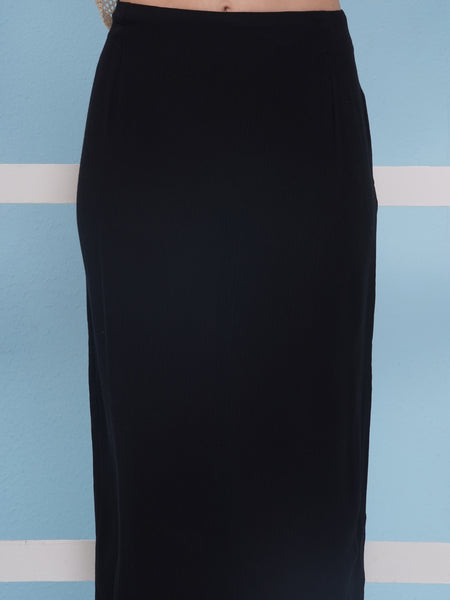 Black Skirt and Top with Schifflii Jacket-WRKS182