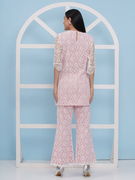 Embroidered Net Coord Set-WRKS179