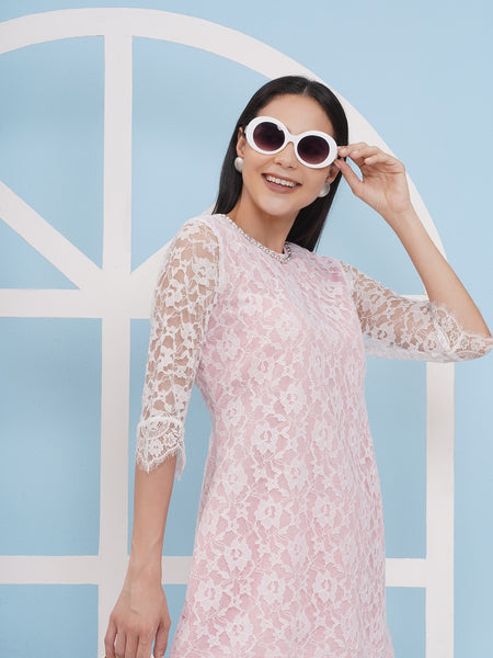 Embroidered Net Coord Set-WRKS179