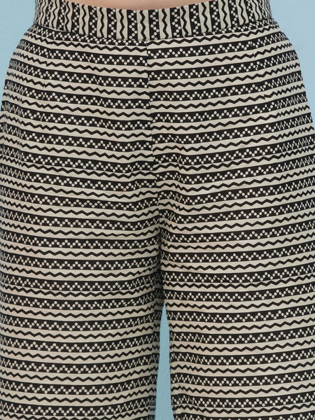 Black And White Printed Coord Set-WRKS233
