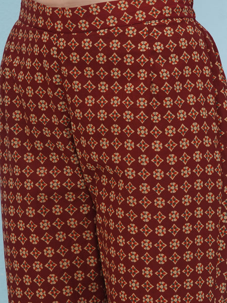 Rust Brown Cotton Coord Set-WRKS240