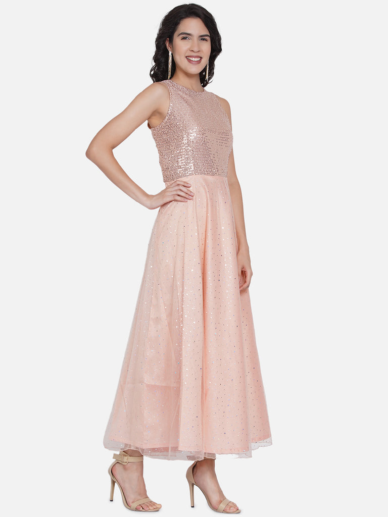 Stunning Peach Dress - Pleated Maxi Dress - Peach Gown - $78.00 - Lulus