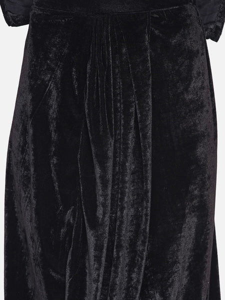 Black Embroidered Velvet Koti with Dhoti -WRKS071